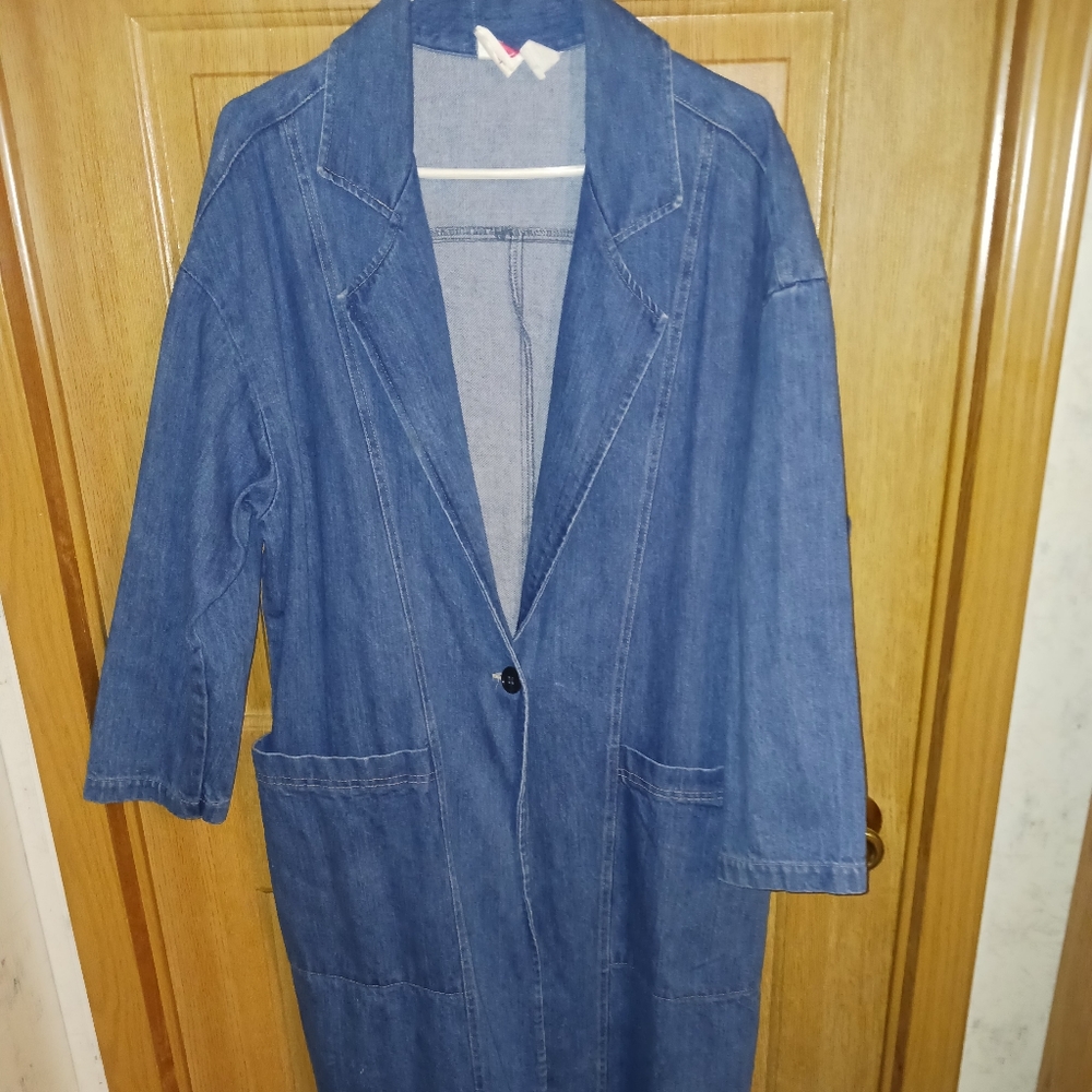 Woman's Long Denim Jacket